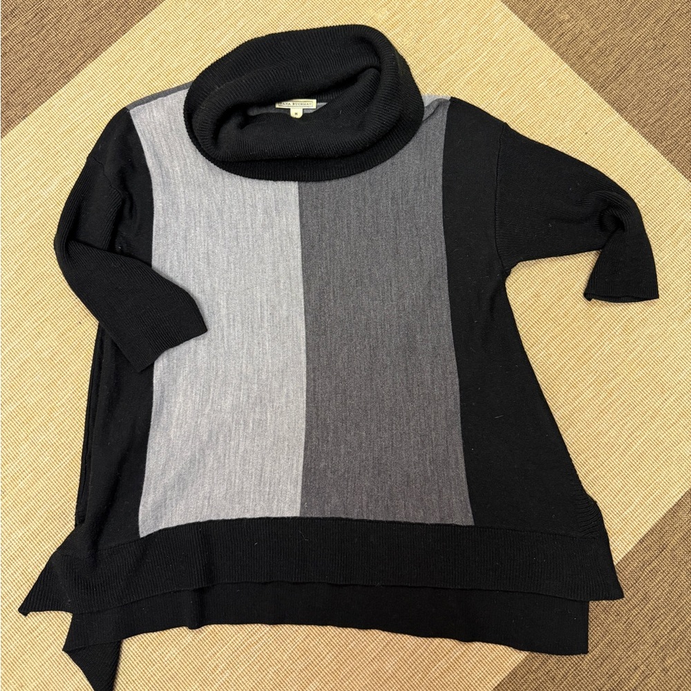 Dana Buchman Clolorblock Acrylic Turtleneck